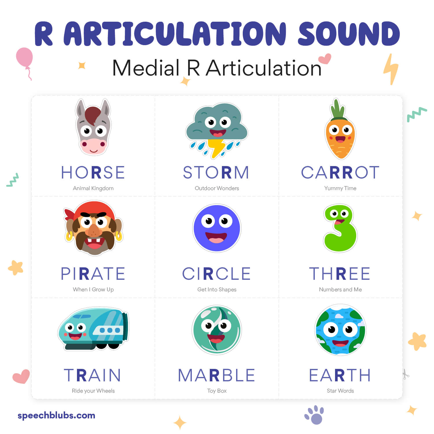 r words for speech therapy