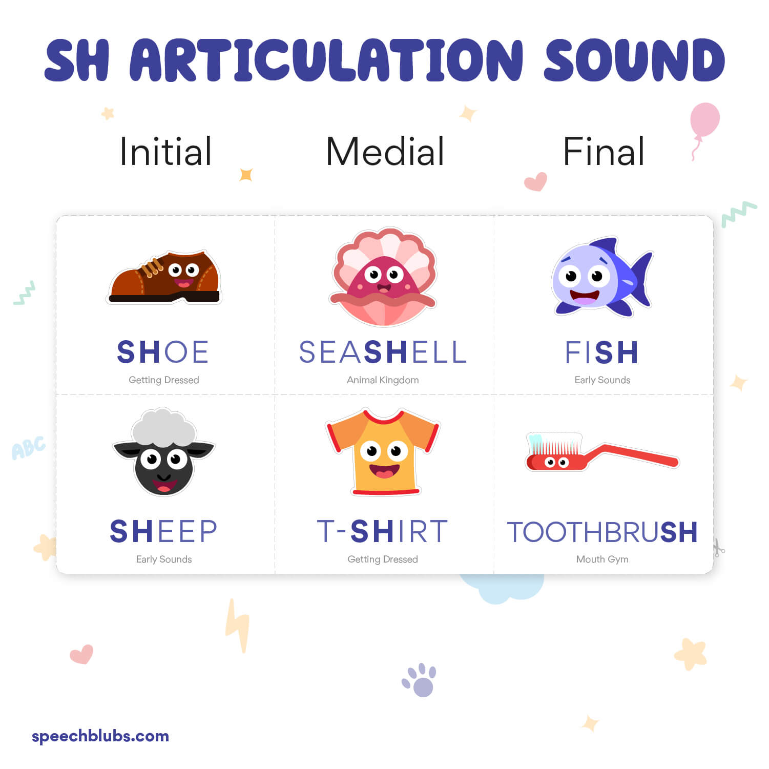 SH Final Words - Articulation Therapy FREEBIE (Print & Go)