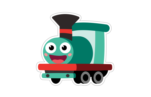 Toy Train Sticker from Speech Blubs App