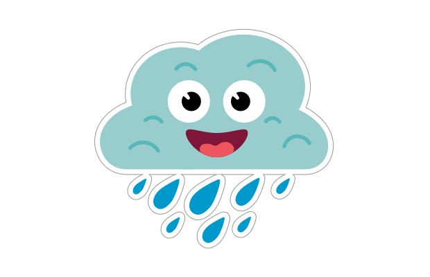 Raining Sticker