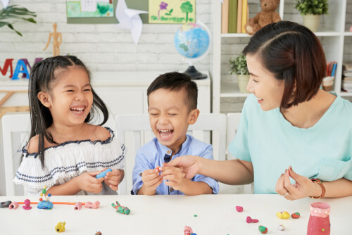 playdough mold shapes children