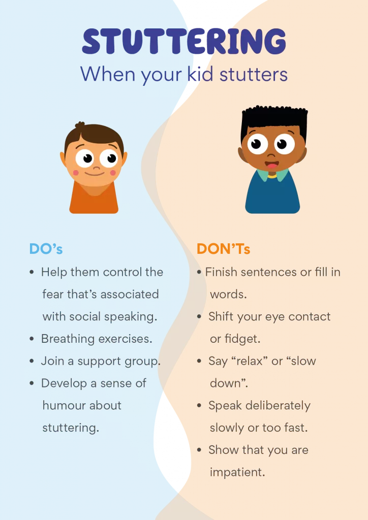 Stutter or stammer can be normal for kids who learn language.